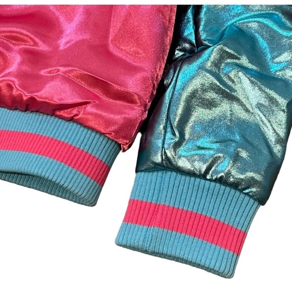 LOL SURPRISE DOLLS bomber jacket shiny pink and blue small - Picture 4 of 8